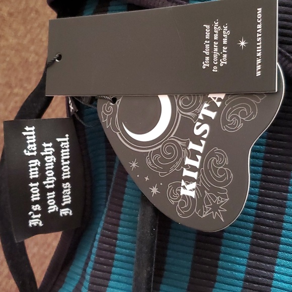 *NWT* Killstar's Green and Black Possessed Rib Vest - Picture 10 of 16